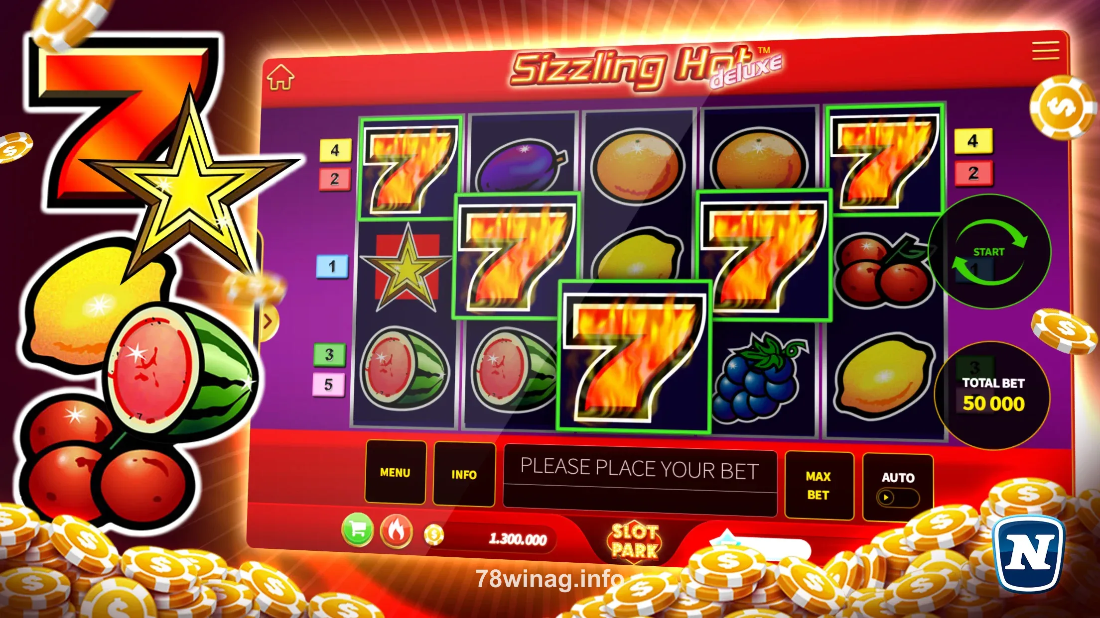 Giao diện ứng dụng 78win - Màn hình chính