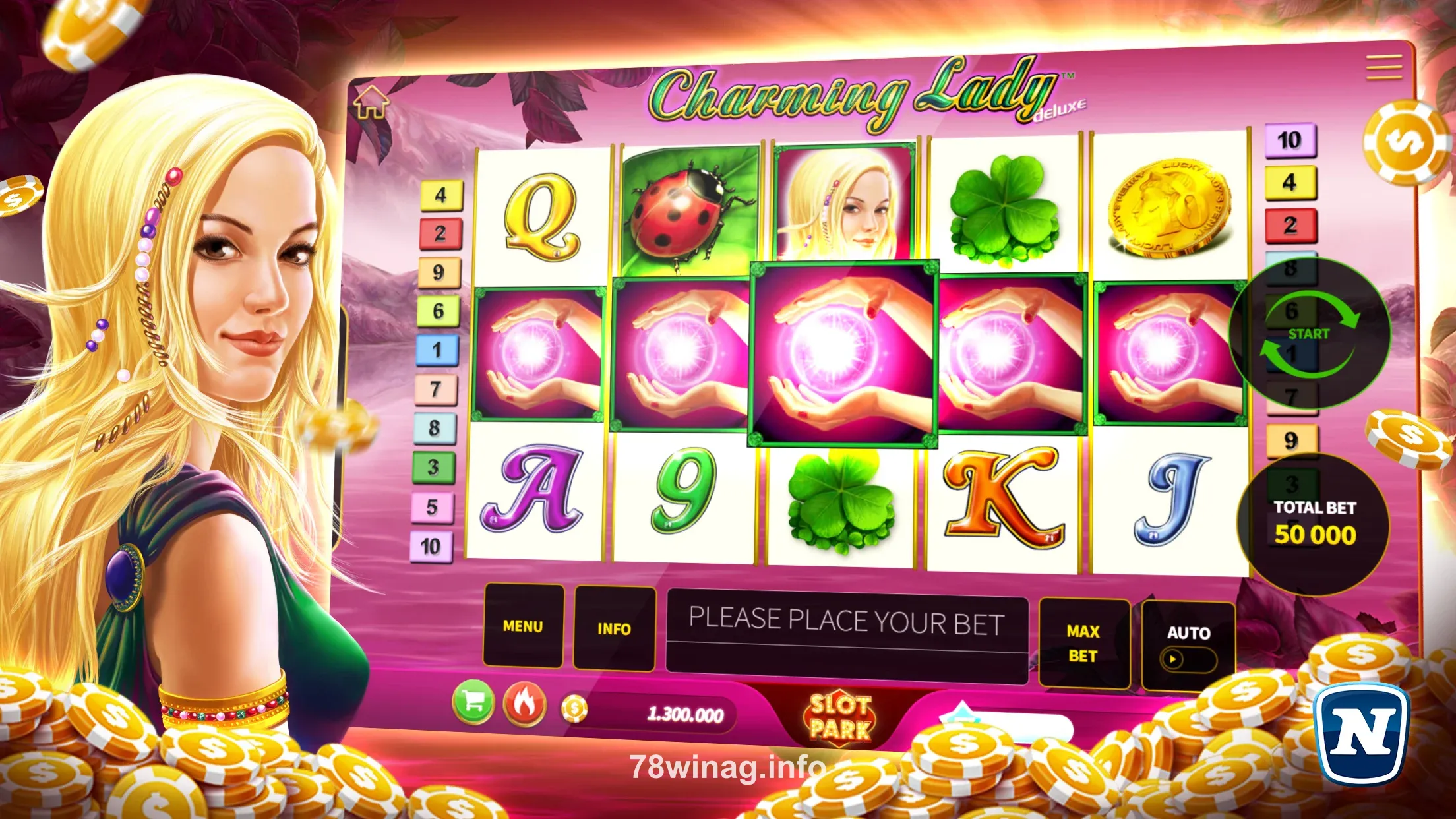 Giao diện trò chơi 78win - Trải nghiệm đỉnh cao